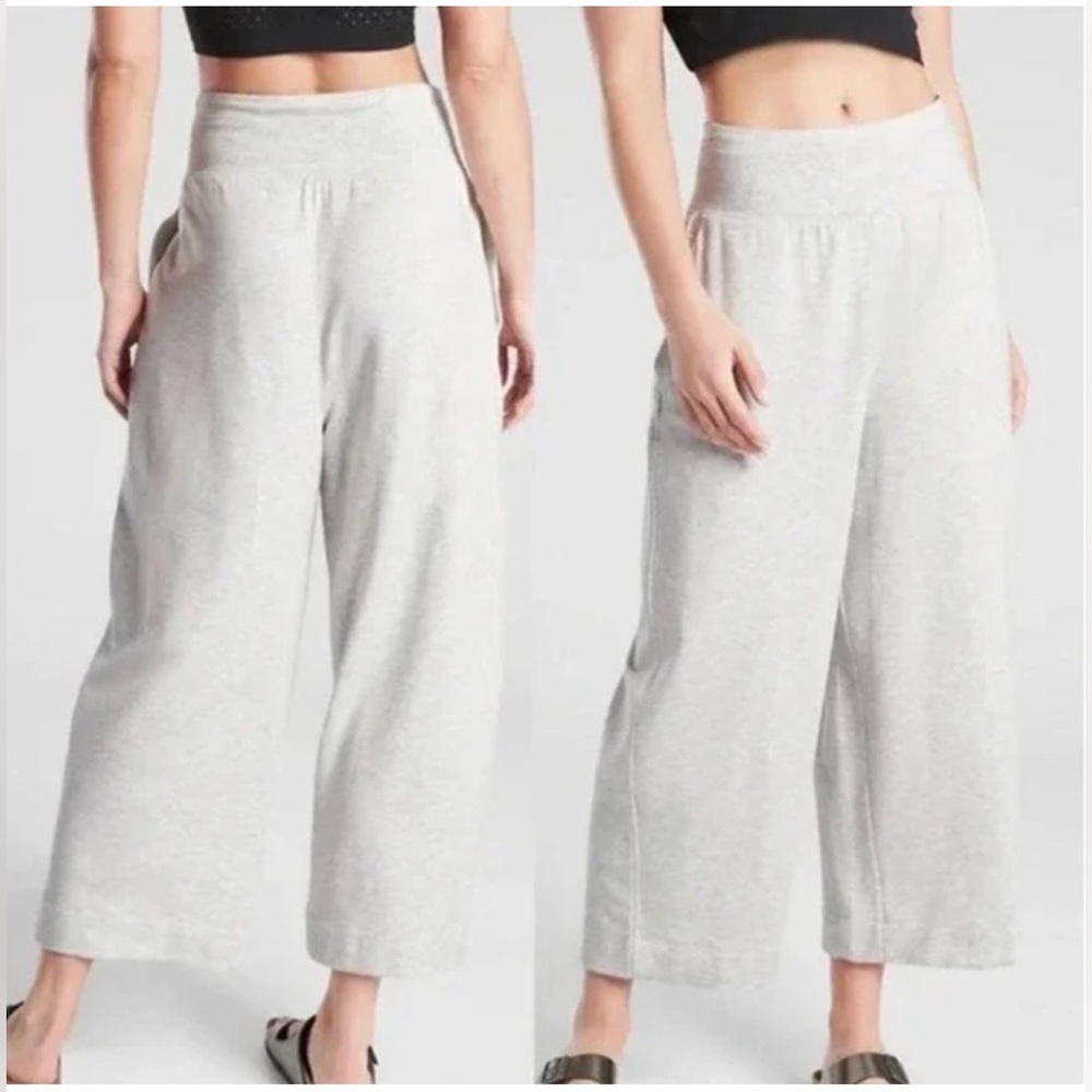 Athleta Free Flow Culottes Soft Sweatpants Grey Size Small